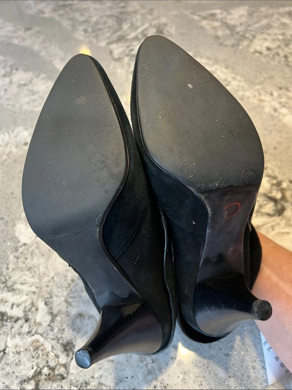 Via Spiga Suri Black Suede Foldover Cuff Ankle Booties - Size 8 EUC